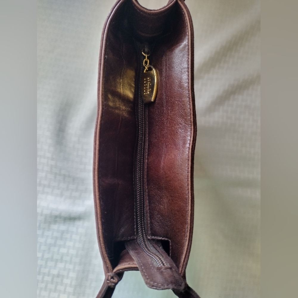 STUART WEITZMAN Brown Suede Leather Bucket Shoulder Bag Made in Spain - Picture 3 of 8